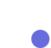 Abstract geometric shape with a purple dot used as a design element